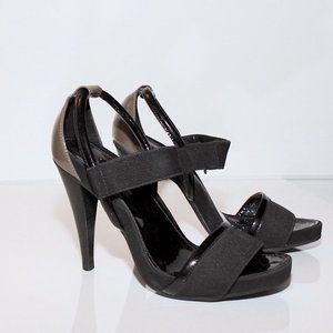 Michael Kors elastic band Sandal patent leather heels size 5.5 6